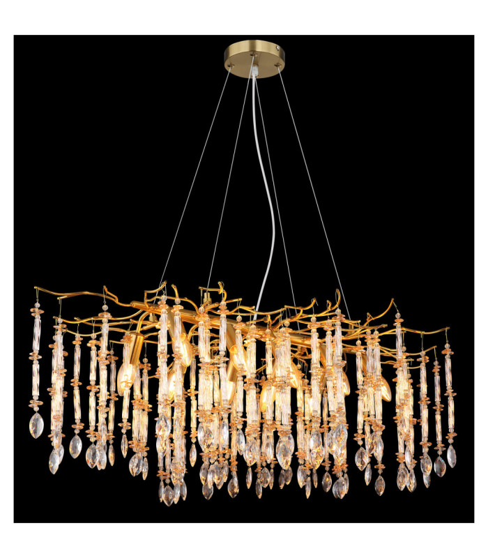Gloria Pendant Ceiling Light Matt Gold Colours 10x E14-5