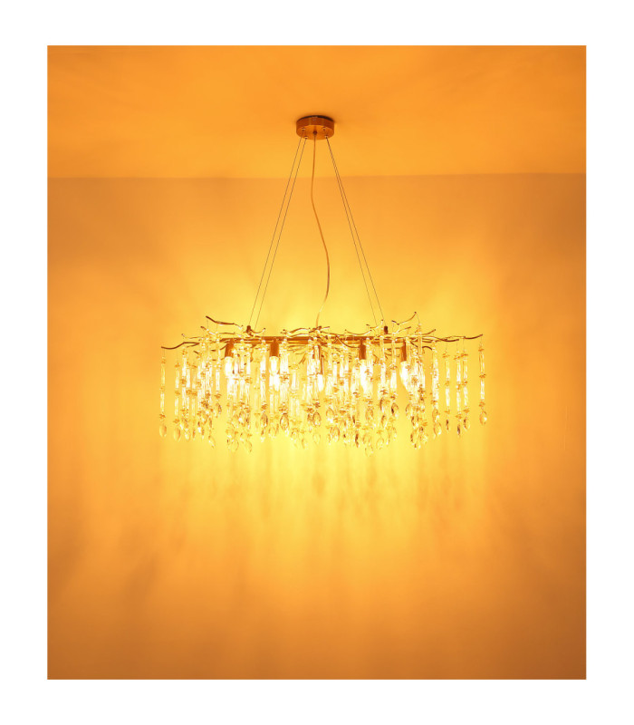 Gloria Pendant Ceiling Light Matt Gold Colours 10x E14-7