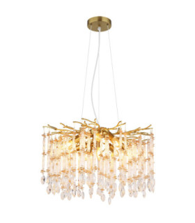 Gloria Pendant Ceiling Light Matt Gold Colours 8x E14-1
