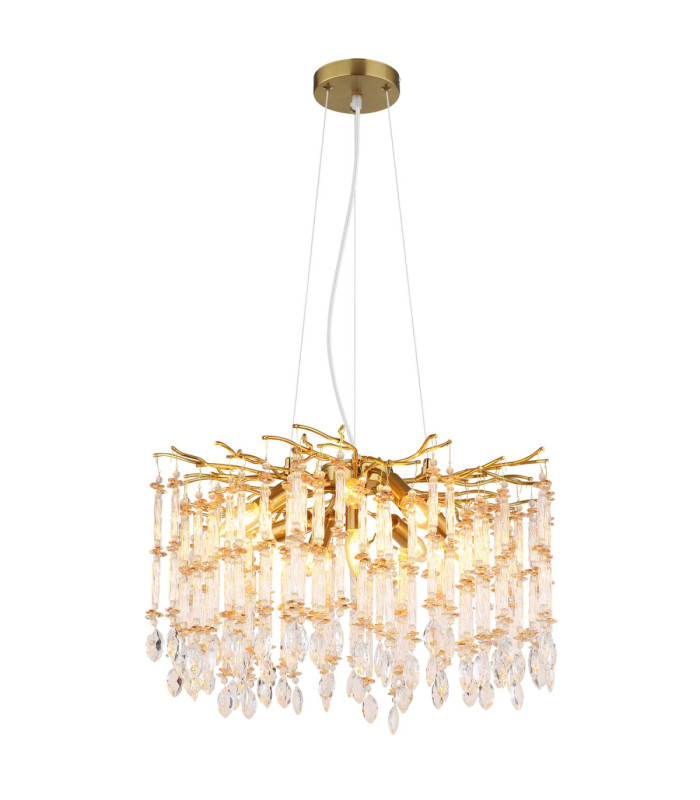 Gloria Pendant Ceiling Light Matt Gold Colours 8x E14-1