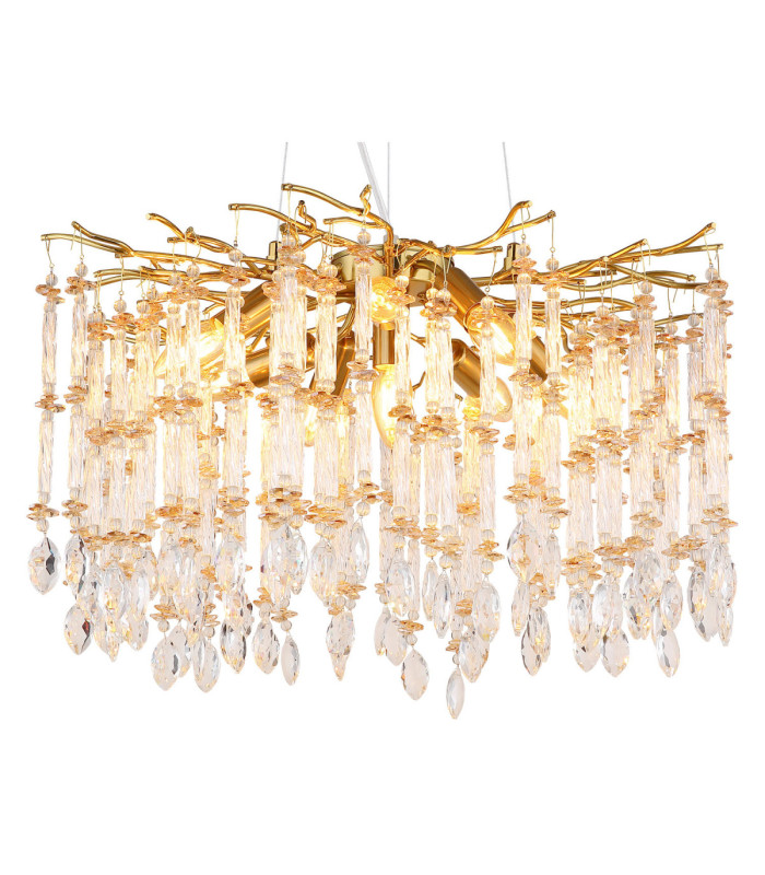 Gloria Pendant Ceiling Light Matt Gold Colours 8x E14-3