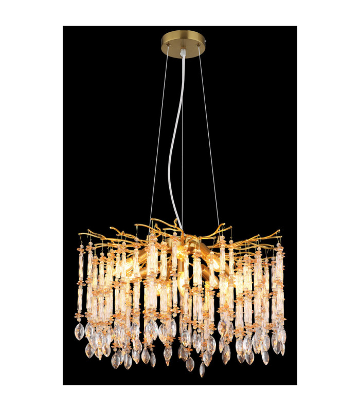Gloria Pendant Ceiling Light Matt Gold Colours 8x E14-4
