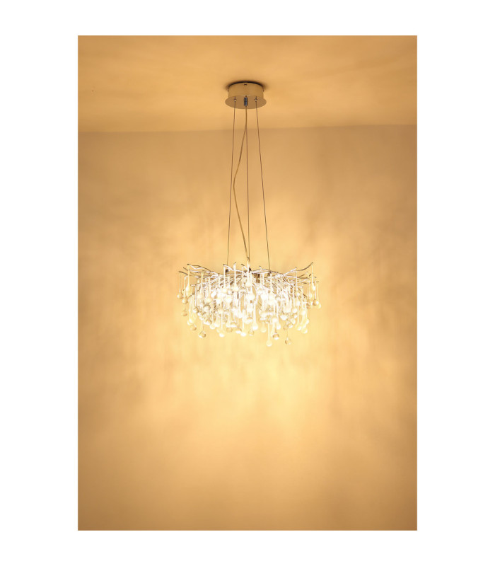 Maxine Pendant Ceiling Light Chrome 10x G9 3000K-5
