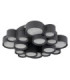 Darla Integrated Led Semi Flush Ceiling Light Matt Anthracite 3000K-2
