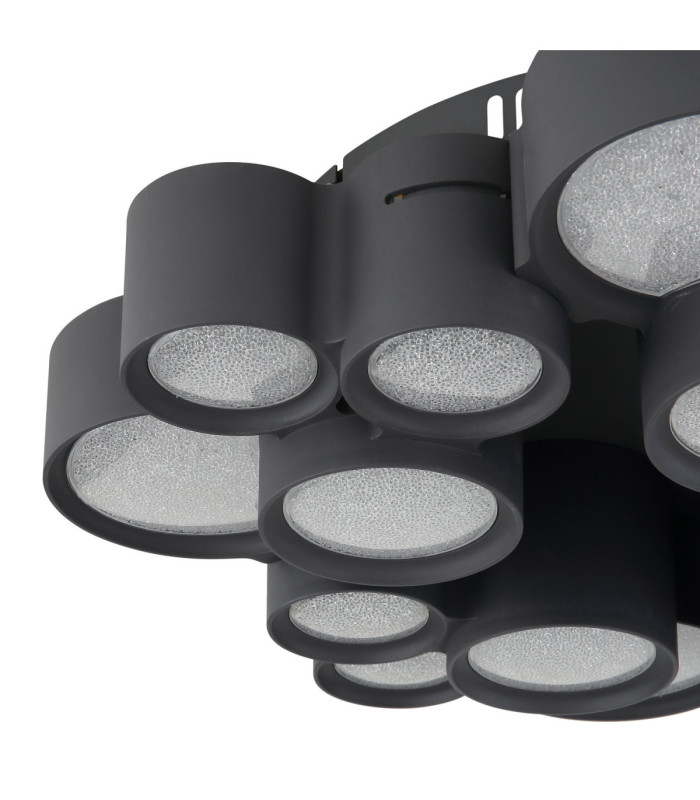 Darla Integrated Led Semi Flush Ceiling Light Matt Anthracite 3000K-5