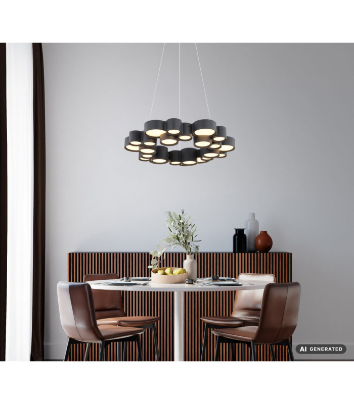 Darla Integrated Led Pendant Ceiling Light Matt Anthracite 3000K-4