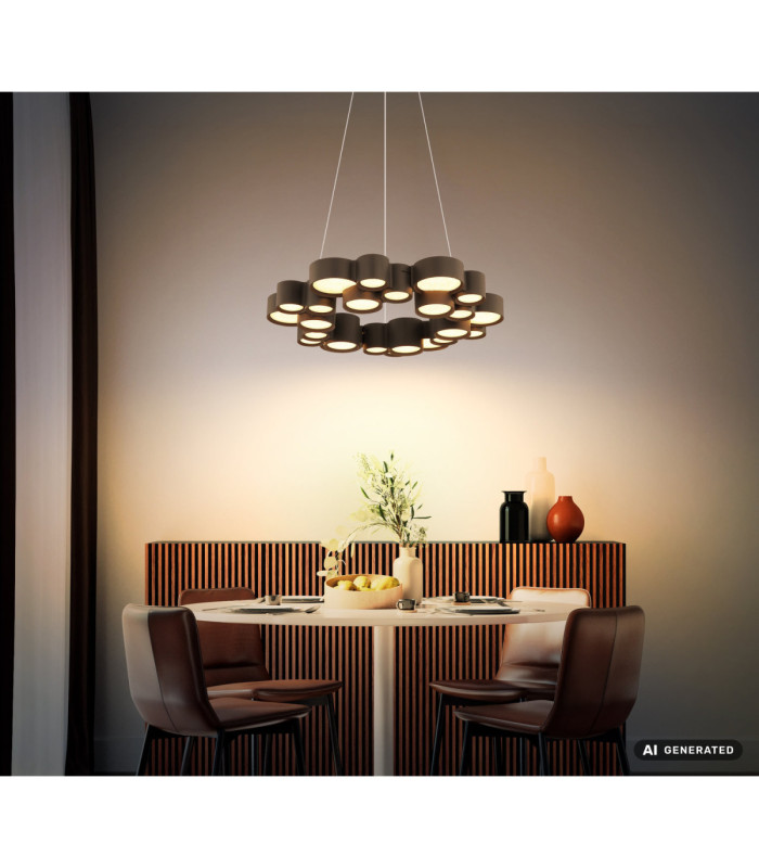 Darla Integrated Led Pendant Ceiling Light Matt Anthracite 3000K-5