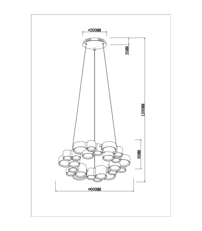 Darla Integrated Led Pendant Ceiling Light Matt Anthracite 3000K-6