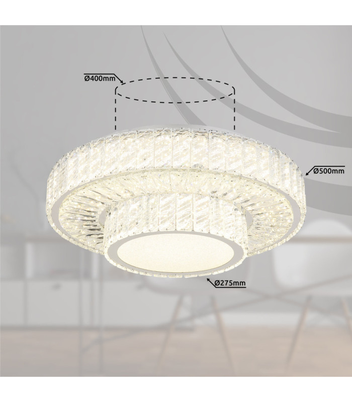 Mucky Ring Integrated LED Ceiling Light Chrome 2700-6000K-13