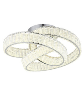 Mucky Swirl Integrated LED Ceiling Light Chrome 2700-6000K-1