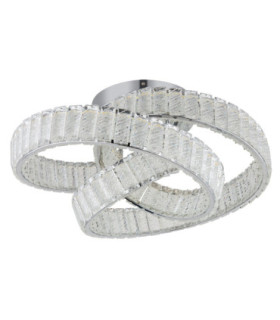 Mucky Swirl Integrated LED Ceiling Light Chrome 2700-6000K-2