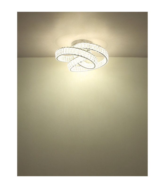 Mucky Swirl Integrated LED Ceiling Light Chrome 2700-6000K-7