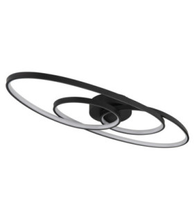 Spira Integrated Led Semi Flush Ceiling Light Matt Black 3000K-2