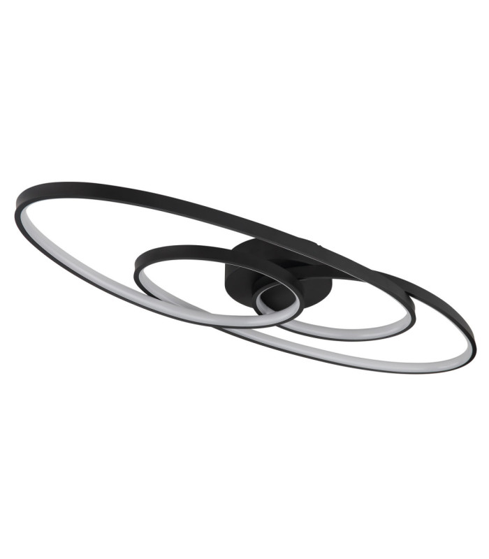 Spira Integrated Led Semi Flush Ceiling Light Matt Black 3000K-2