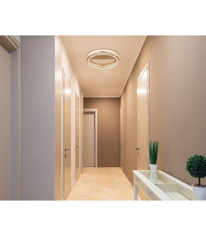 Blondie Integrated Led Semi Flush Ceiling Light Gold Colours 2700-6000K-12