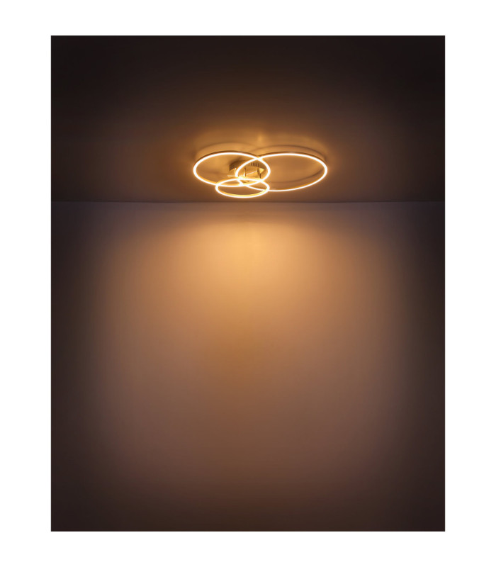 Munni Integrated Led Semi Flush Ceiling Light Matt Nickel 3000K-5