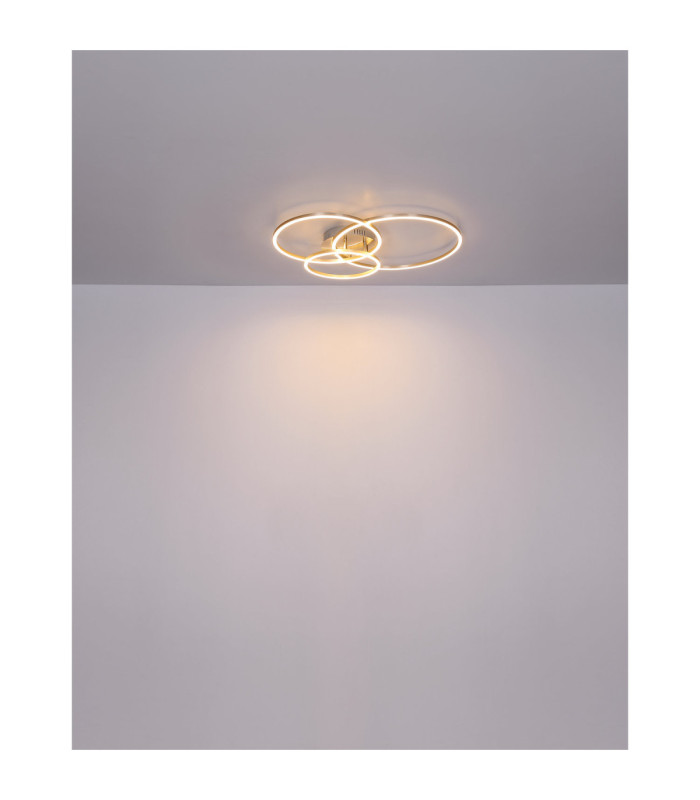 Munni Integrated Led Semi Flush Ceiling Light Matt Nickel 3000K-6