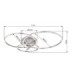 Munni Integrated Led Semi Flush Ceiling Light Matt Nickel 3000K-9