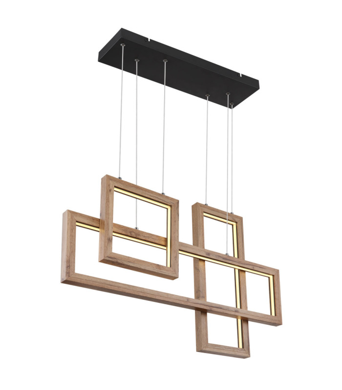 Mandera Integrated Led Pendant Ceiling Light Matt Black 3000K-1