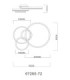 Rubio Integrated Led Semi Flush Ceiling Light Grey 2700-6000K-10