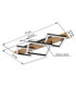 Beatrix Triple Square Integrated Led Semi Flush Ceiling Light Matt Black 3000K-9