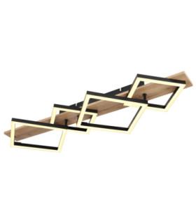 Beatrix Quad Square Integrated Led Semi Flush Ceiling Light Matt Black 3000K-1