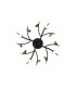 12 Light Semi-Flush, 12 x 3W LED, 3000K, 1980lm, Black, Antique Brass - 1