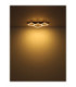 Beatrix Quad Square Integrated Led Semi Flush Ceiling Light Matt Black 3000K-5