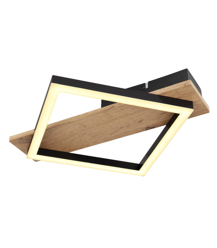 Beatrix Integrated Led Semi Flush Ceiling Light Matt Black 3000K-1
