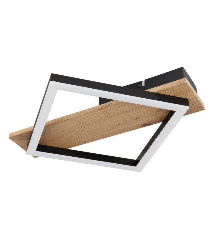 Beatrix Integrated Led Semi Flush Ceiling Light Matt Black 3000K-2