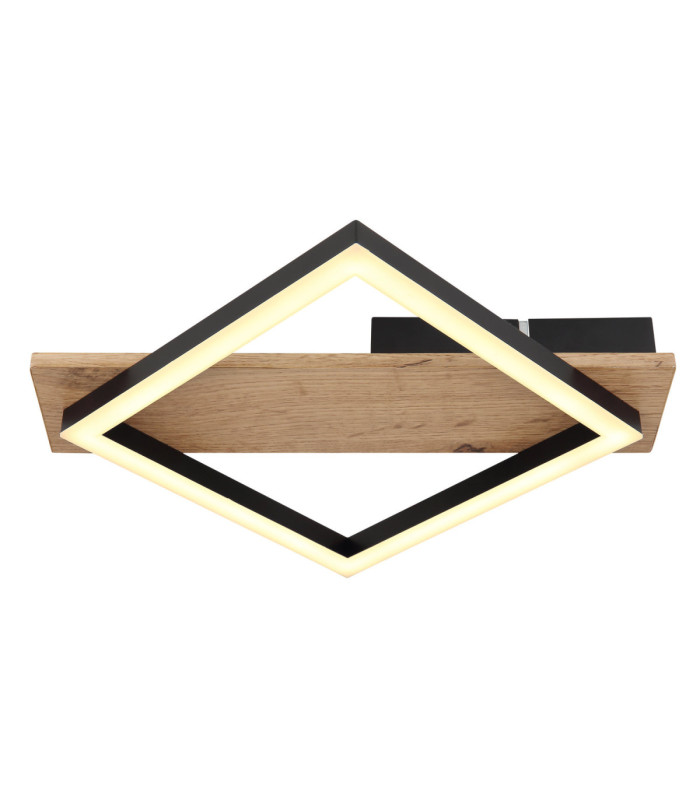 Beatrix Integrated Led Semi Flush Ceiling Light Matt Black 3000K-3
