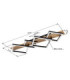 Beatrix Quad Square Integrated Led Semi Flush Ceiling Light Matt Black 3000K-9