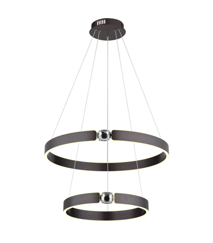 Hendricks Integrated Led Pendant Ceiling Light Bronze Colour Brushed 3000K-1