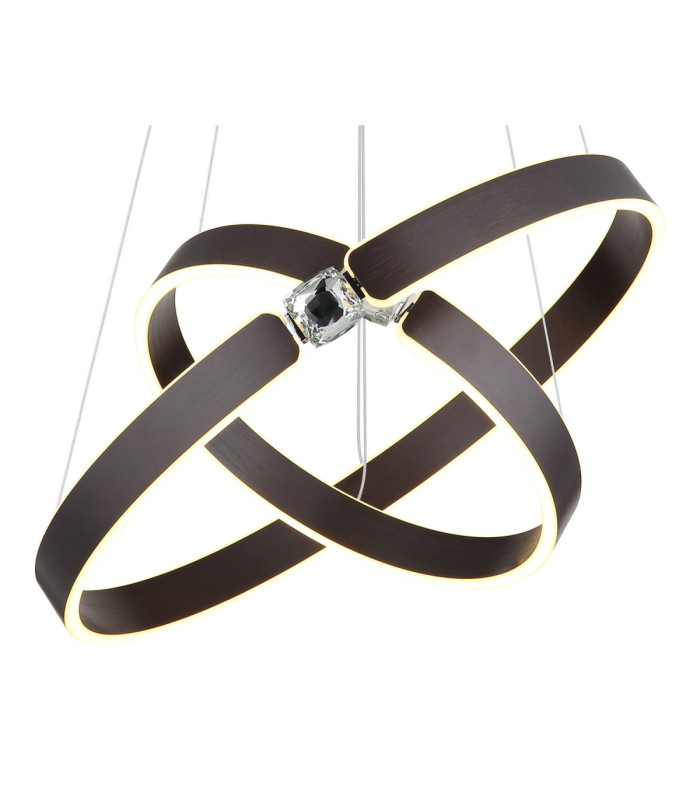 Hendricks Integrated Led Pendant Ceiling Light Bronze Colour Brushed 3000K-3