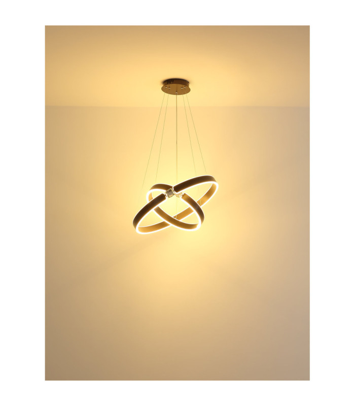 Hendricks Integrated Led Pendant Ceiling Light Bronze Colour Brushed 3000K-5
