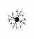 12 Light Semi-Flush, 12 x 3W LED, 3000K, 1980lm, Black, Antique Brass - 3