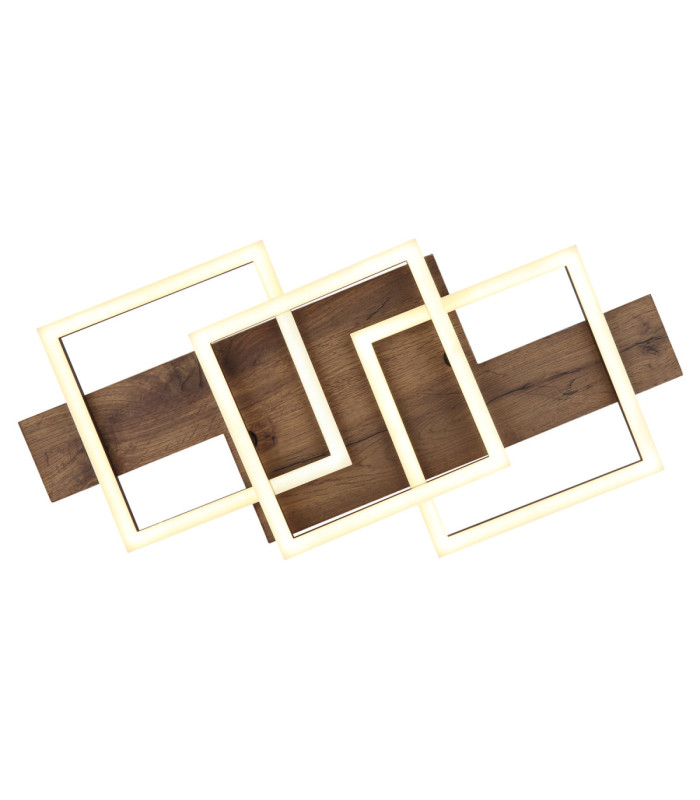 Jeffry Integrated Led Semi Flush Ceiling Light Matt Black 3000K-4