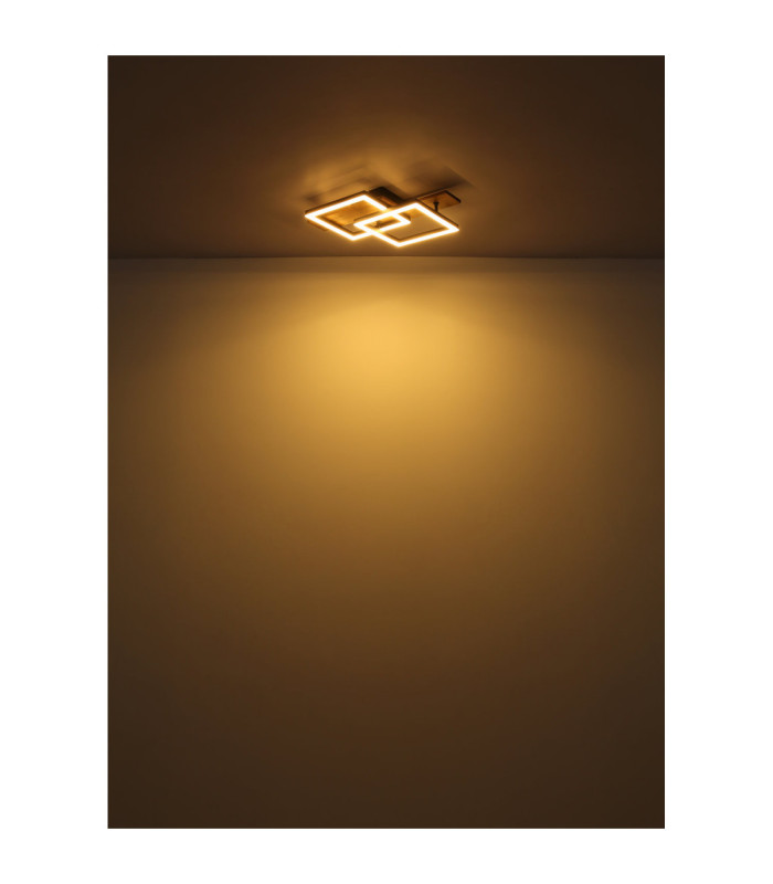 Jeffry Integrated Led Semi Flush Ceiling Light Matt Black 3000K-5