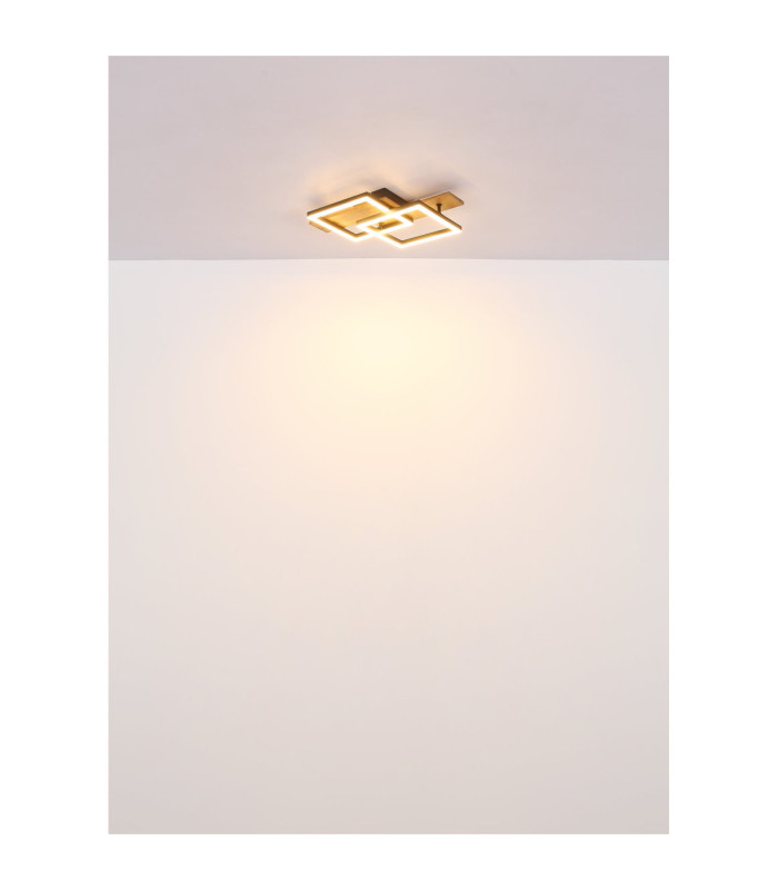 Jeffry Integrated Led Semi Flush Ceiling Light Matt Black 3000K-6