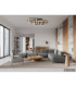 Jeffry Integrated Led Semi Flush Ceiling Light Matt Black 3000K-8