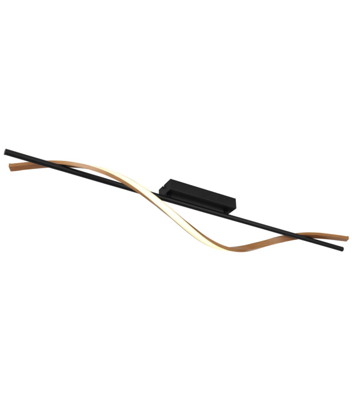 Watkins Integrated Led Semi Flush Ceiling Light Matt Black 3000K-1
