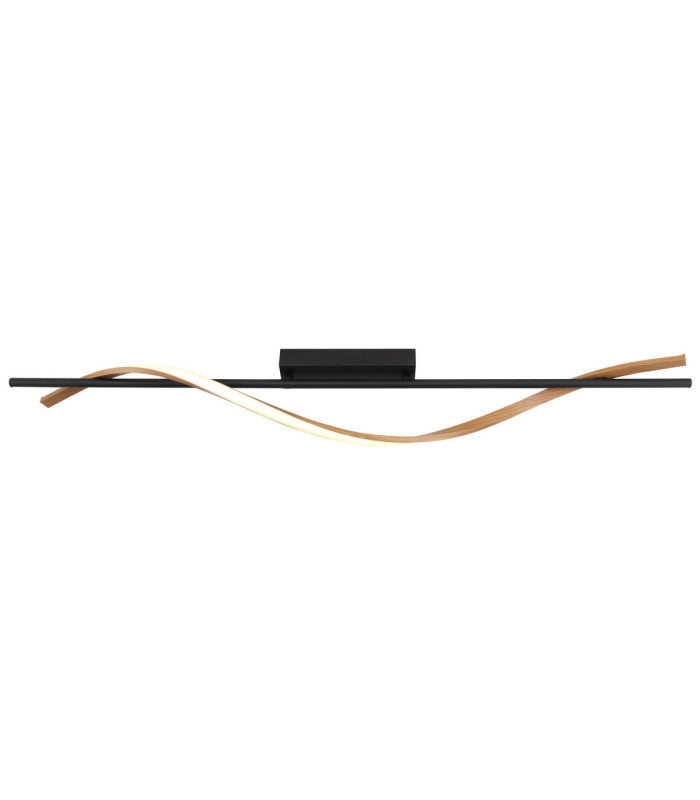 Watkins Integrated Led Semi Flush Ceiling Light Matt Black 3000K-3