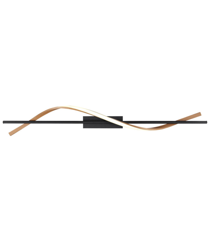 Watkins Integrated Led Semi Flush Ceiling Light Matt Black 3000K-4