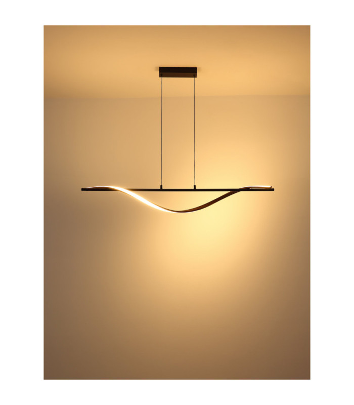 Watkins Integrated Led Pendant Ceiling Light Matt Black 3000K-4