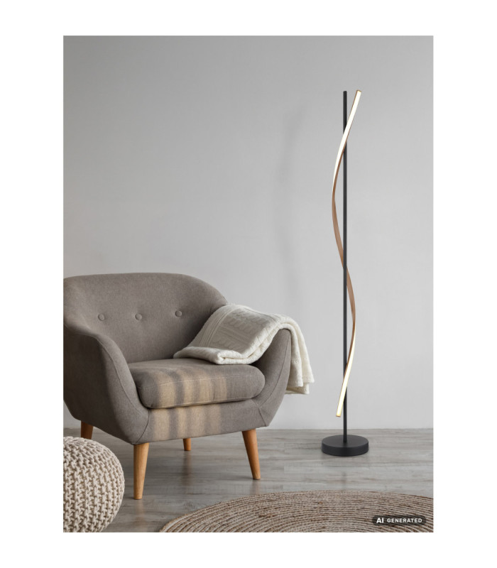Watkins Led Integrated Floor Lamp Matt Black 3000K-5