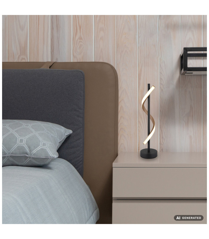 Watkins Integrated Led Table Lamp Matt Black 3000K-5