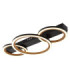 Dakari I Triple Ring Integrated Led Semi Flush Ceiling Light Matt Black 3000K-1
