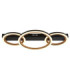 Dakari I Triple Ring Integrated Led Semi Flush Ceiling Light Matt Black 3000K-3