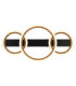 Dakari I Triple Ring Integrated Led Semi Flush Ceiling Light Matt Black 3000K-4