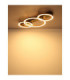 Dakari I Triple Ring Integrated Led Semi Flush Ceiling Light Matt Black 3000K-5